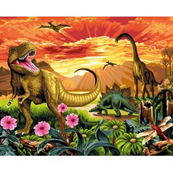 Canevas Luc Création Le monde des dinosaures - jurassique parc