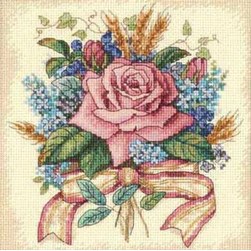 kit Point de croix Dimensions Le ruban du bouquet