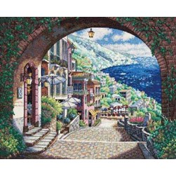 kit Point de croix Dimensions Vue cotière