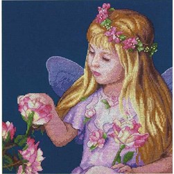 kit Point de croix Dimensions La fée des roses