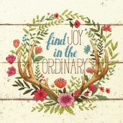 kit Point de croix Dimensions Couronne de fleurs