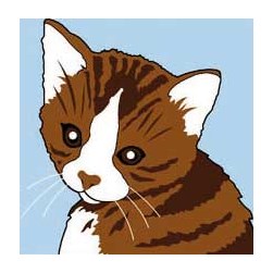 kit Canevas - Gros trous SEG Chat marron et blanc