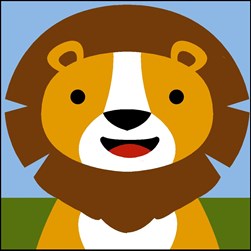 kit Canevas - Gros trous SEG Petit lion souriant