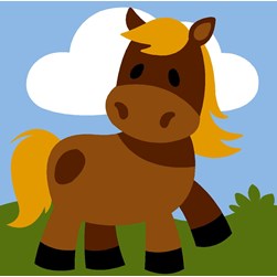 kit Canevas - Gros trous SEG Un petit cheval