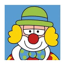 kit Canevas - Gros trous SEG Visage de clown