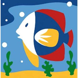 kit Canevas - Gros trous SEG Poisson coloré