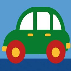 kit Canevas - Gros trous SEG Voiture verte