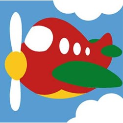 kit Canevas - Gros trous SEG Avion dans le ciel