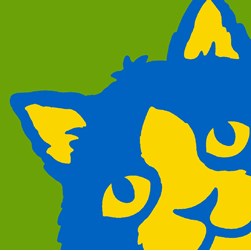 kit Canevas - Gros trous SEG Chat bicolore fluo