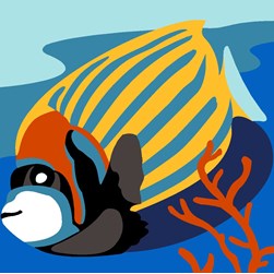 kit Canevas - Gros trous SEG Un poisson exotique