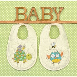 kit Supports à broder bébé Dimensions Woodland Creatures bibs - Lot 2