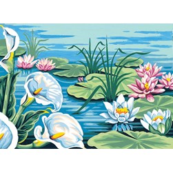 Canevas Margot Arums et nymphéas