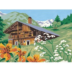 Canevas Margot Chalet à coeur de montagne