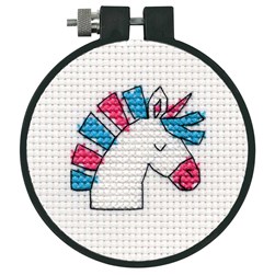Mini Kit broderie Dimensions Happy licorne