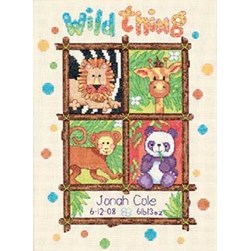 Broderie naissance Dimensions Cadre des animaux de la jungle