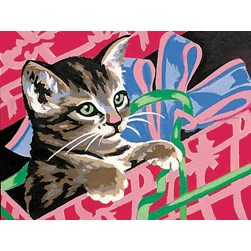 kit Canevas - Petits trous Margot Chaton cadeau