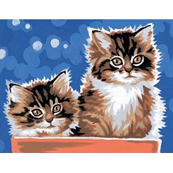 kit Canevas - Petits trous Margot Chatons angoras