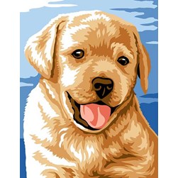 kit Canevas - Petits trous Margot Labrador sympathique