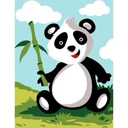 kit Canevas - Petits trous Margot Le panda et le bout de bambou
