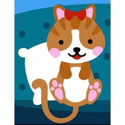 kit Canevas - Petits trous Margot Chatte sur le canapé