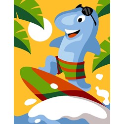 kit Canevas - Petits trous Margot Le surf du requin