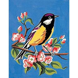 kit Canevas - Petits trous Margot Oiseau sur la branche