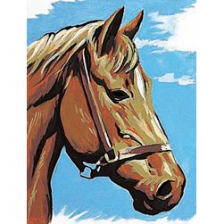 kit Canevas - Petits trous Margot Cheval marron