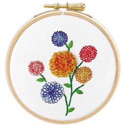 Kit broderie Traditionnelle Princesse Le dahlia coloré