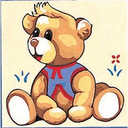 kit Canevas - Petits trous SEG Oursou curieux