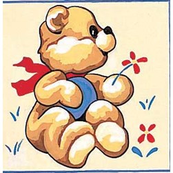 kit Canevas - Petits trous SEG Tendre ourson