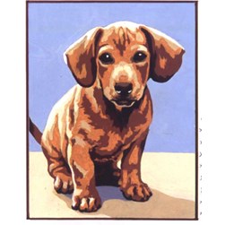 kit Canevas - Petits trous SEG Curieux petit basset