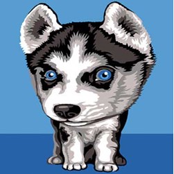 kit Canevas - Petits trous SEG Petit husky