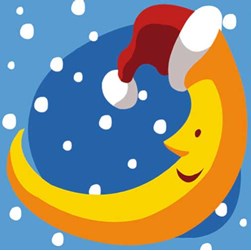 kit Canevas - Petits trous SEG La lune du père noël