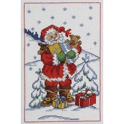 kit Point de croix Anchor Des bras chargés de cadeau - Noël