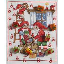 kit Point de croix Anchor Calendrier des cadeaux de Noël