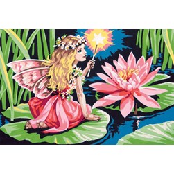 Canevas SEG La petite fée et la fleur de lotus