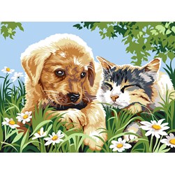 Canevas SEG Calin d'été du labrador