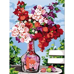 Canevas SEG Le vase fleuri du jardin