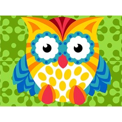 Canevas SEG Un hibou aux couleurs vives