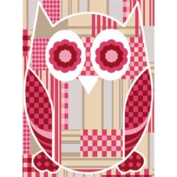 Canevas SEG Hibou rose patch