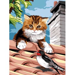 Canevas SEG Chaton en chasse