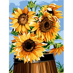 Canevas SEG Les tournesols du tonneau