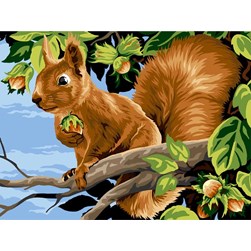 Canevas SEG L'écureuil dans le noisetier