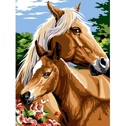 Canevas SEG Le poulain et la jument