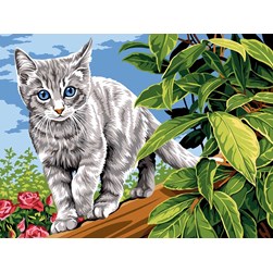 Canevas SEG Le petit chat gris