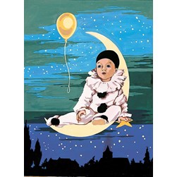 Canevas SEG Pierrot sur la lune