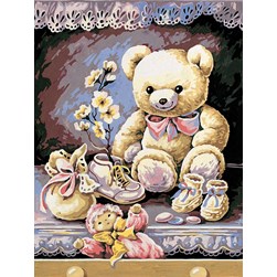 Canevas SEG Petite étagère de nounours