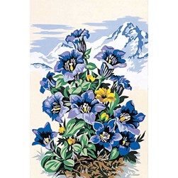 Canevas SEG Fleurs des montagnes bleues