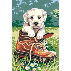 Canevas SEG Chiot dans la chaussure