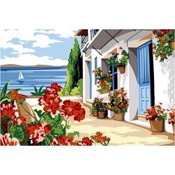 Canevas SEG Terrasse fleurie